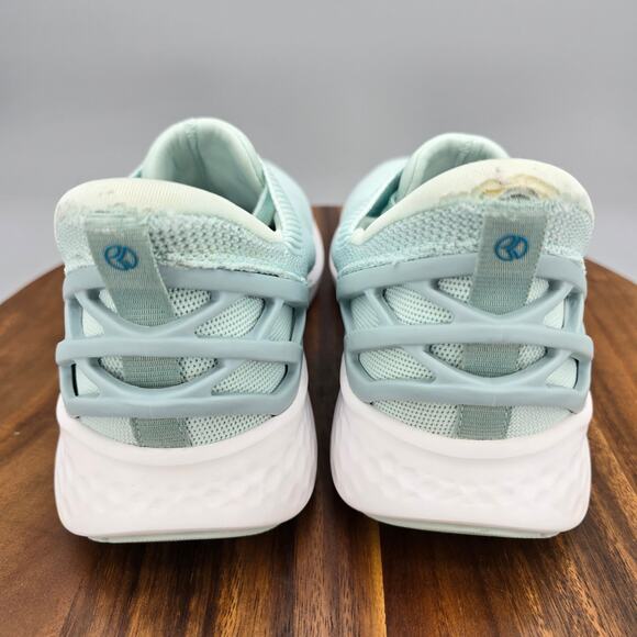 Kizik Athens Shoes Womens 10 Mint Green Knit Hands Free Slip On Lace Up Sneakers - Picture 4 of 9